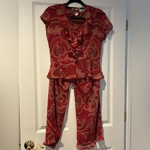 Vintage 90 th VICTORIA'S SECRET lingerie sleepwear  OJ pants Sz S,top Sz M pants